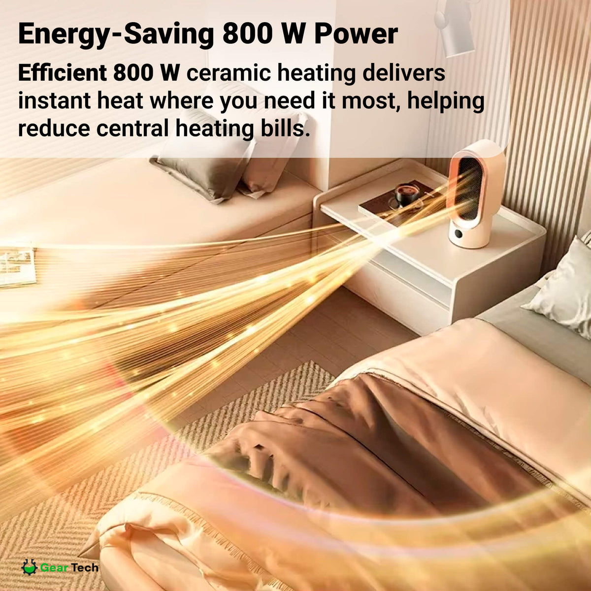 مدفأة ThermaLite Quiet Compact — تصميم محمول موفّر للطاقة