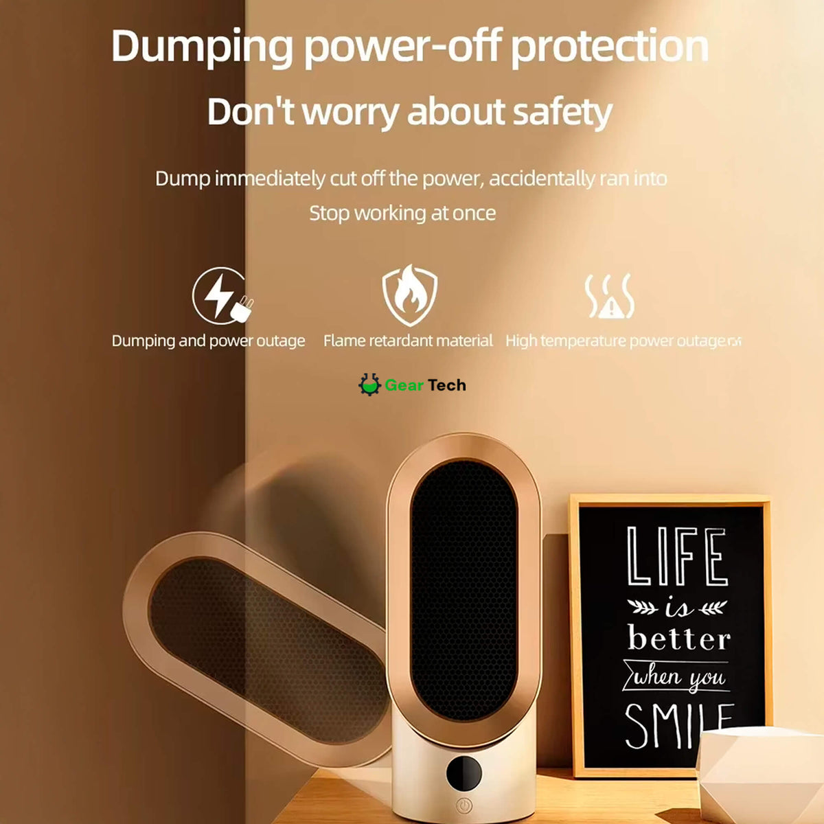 مدفأة ThermaLite Quiet Compact — تصميم محمول موفّر للطاقة