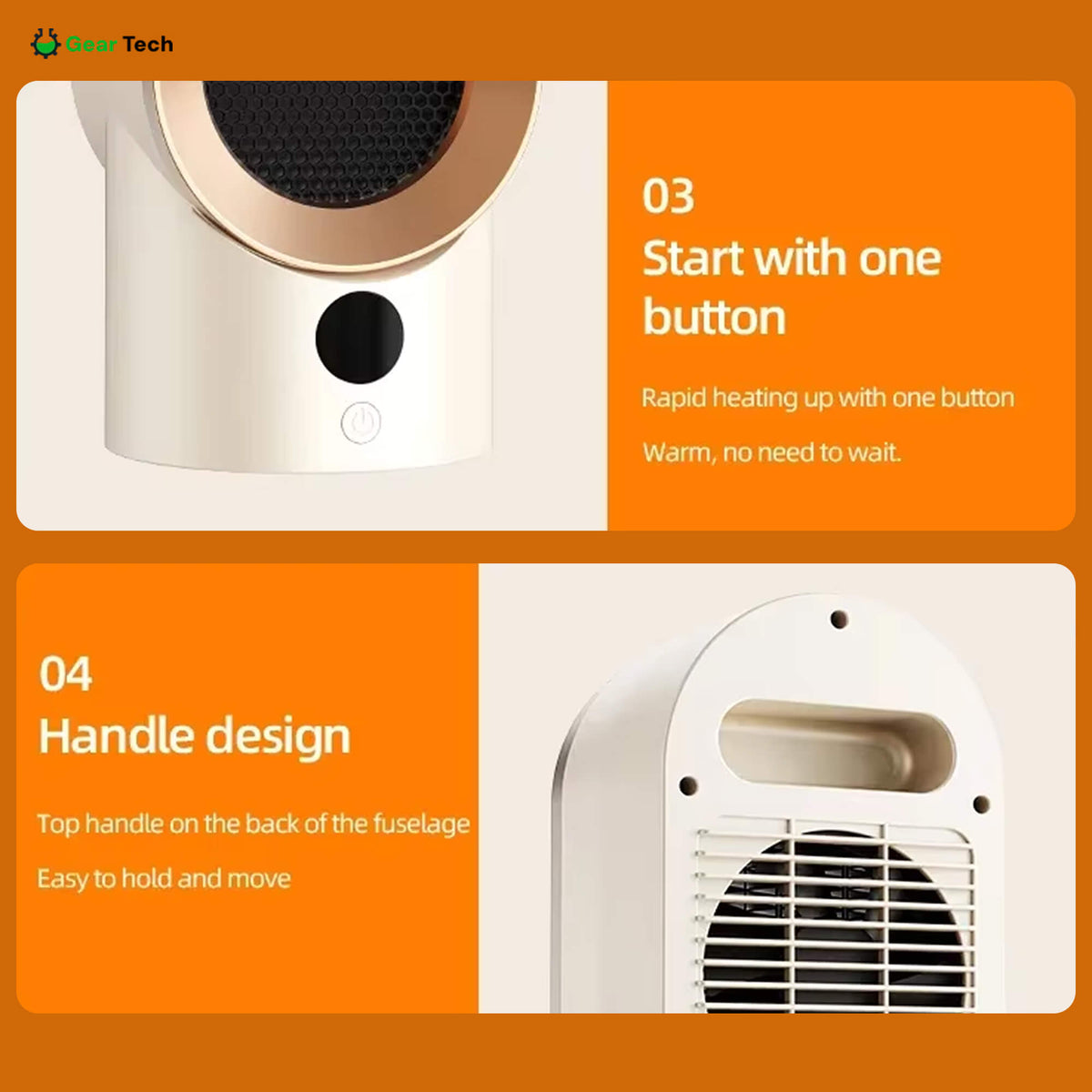 مدفأة ThermaLite Quiet Compact — تصميم محمول موفّر للطاقة