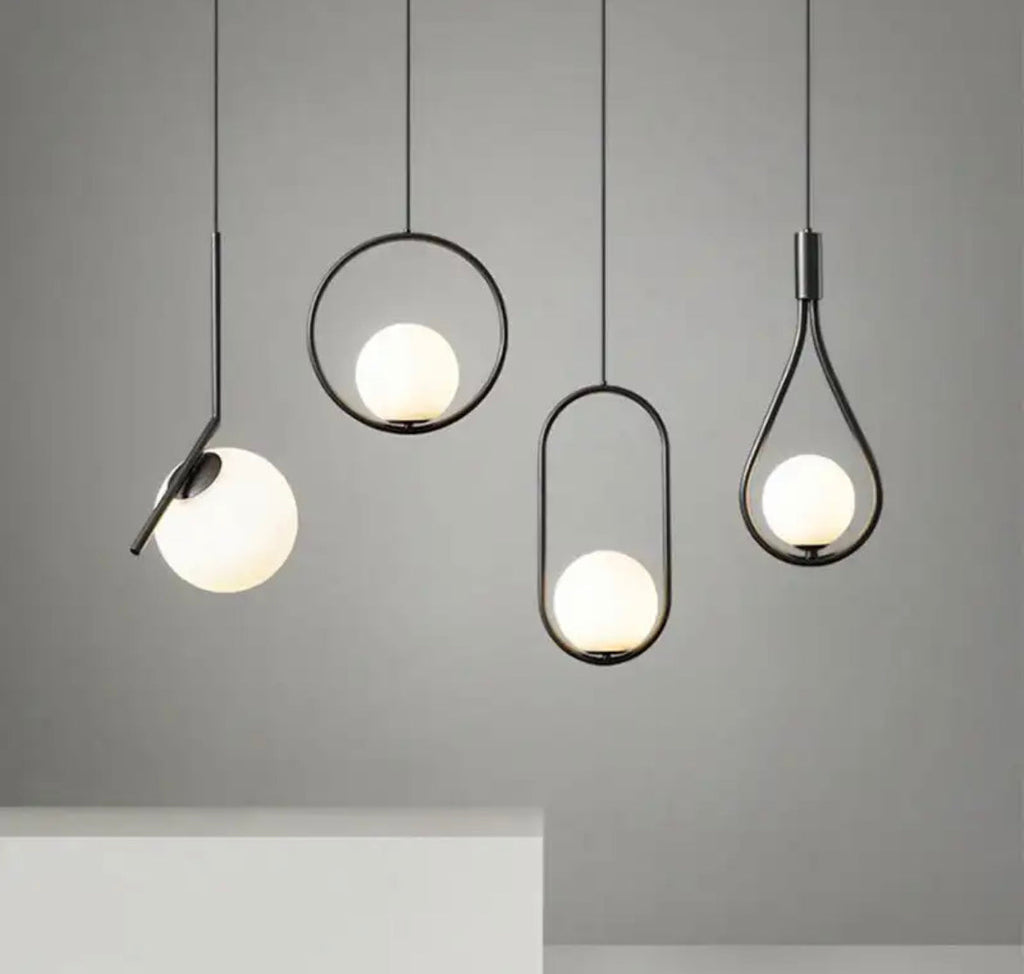 LumoSphere Opal Glass Diffuser Pendant Light For Living Spaces