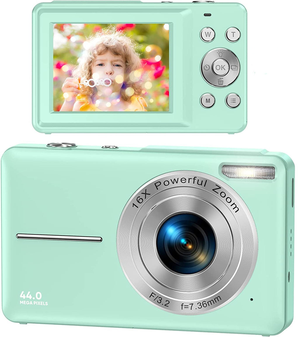 Pro Vlogging Camera — 44MP, 1080P, 16x Zoom, Compact & Rechargeable