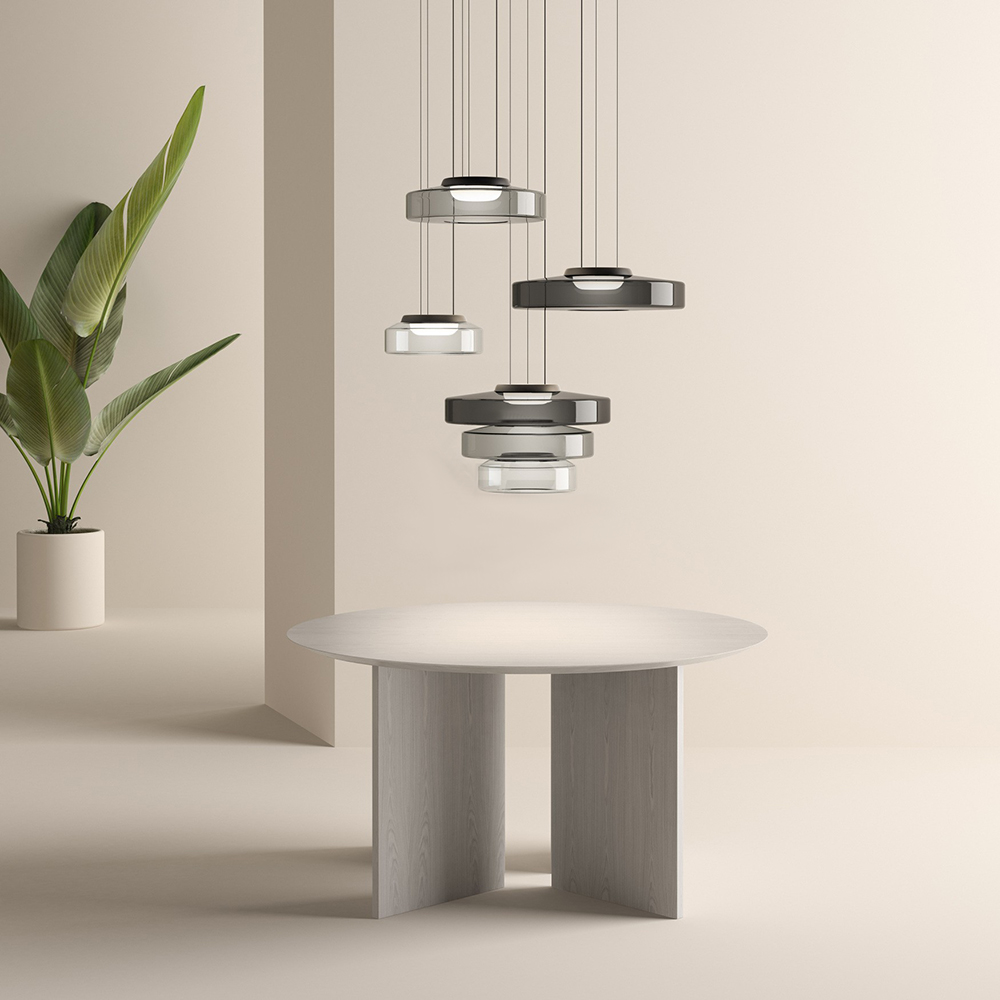 Bauhaus-Style Glass Pendant Light — Classic Moon Design