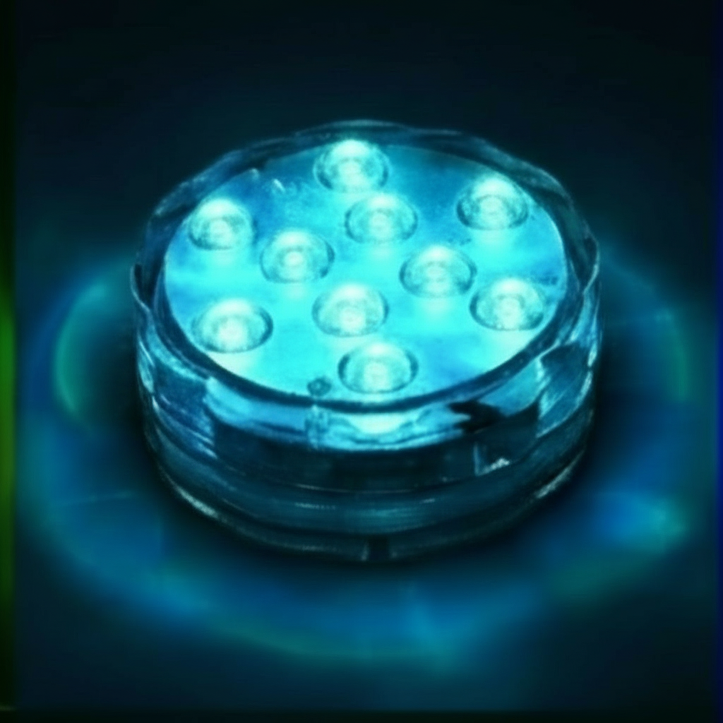 Remote-Operated Waterproof LED Pool Light Magnetic Suction