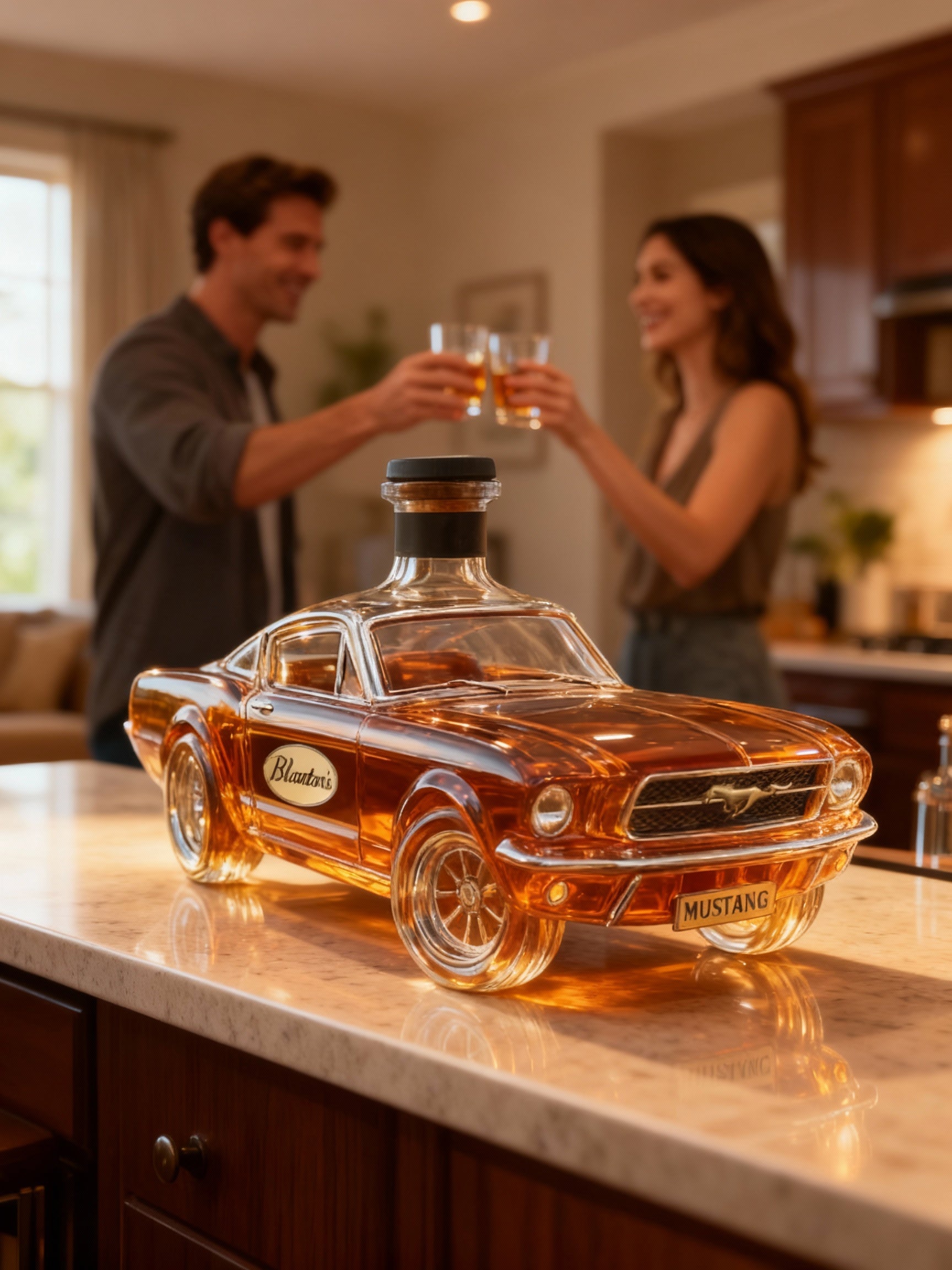 Mustang Car Whiskey Decanter – Glass Collectible Home Bar & Gift | Filindra