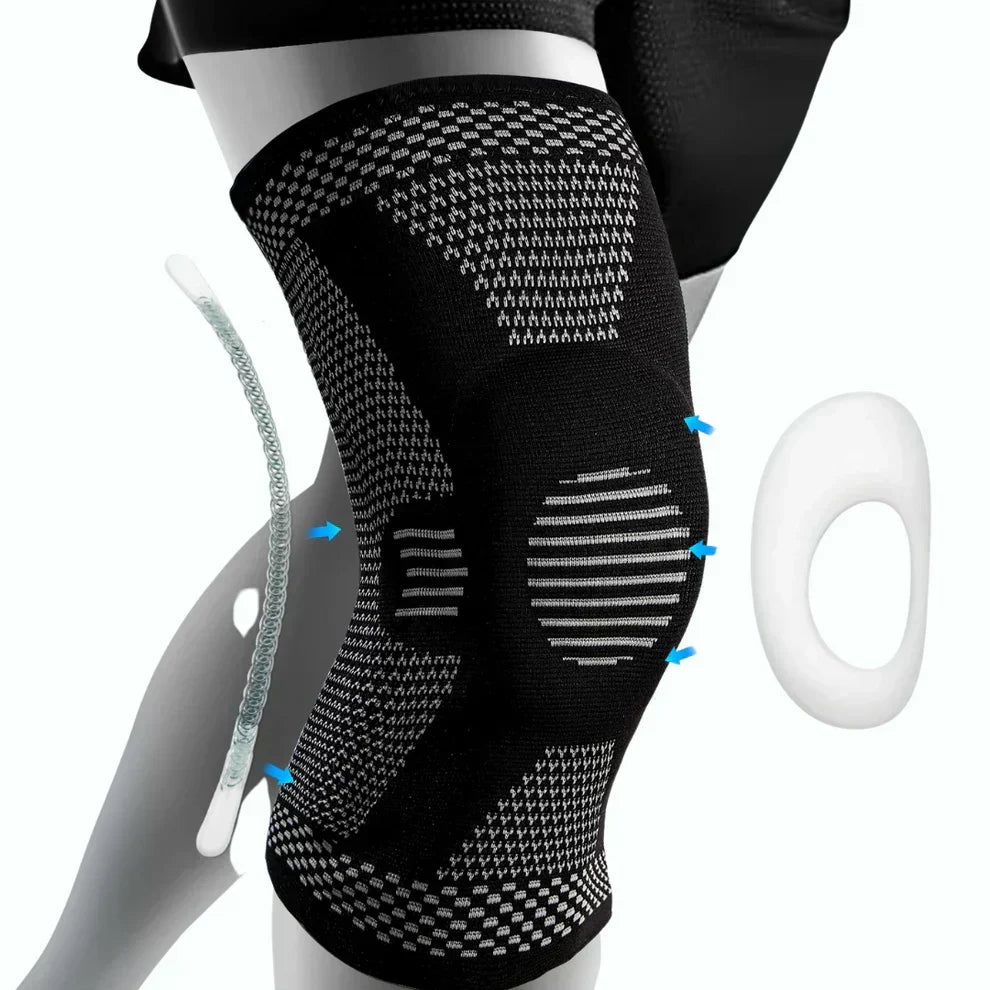 Genouillère de compression premium - Maintien toute la journée, soulagement instantané