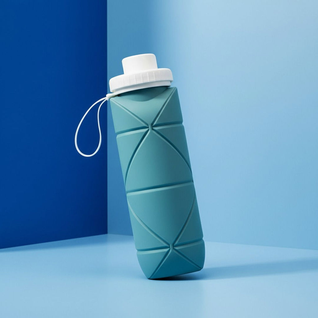 Foldable Silicone Water Bottle — Lightweight, Compact Profile and Hygienic Flip Cap