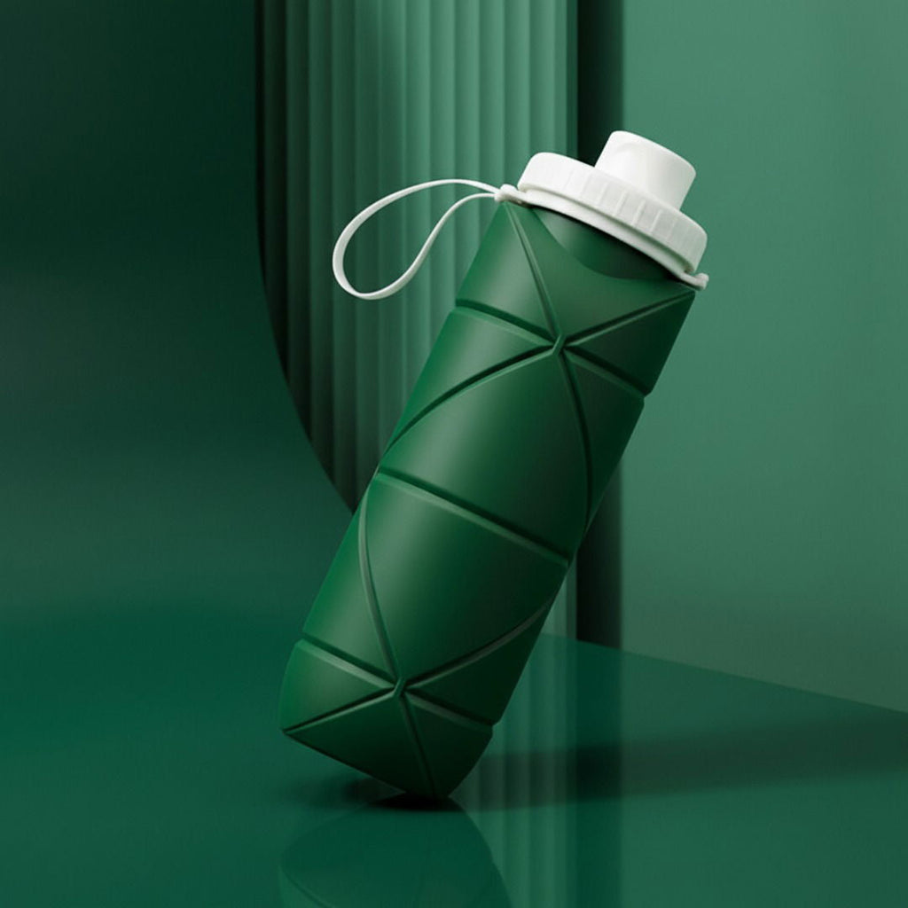 Foldable Silicone Water Bottle — Lightweight, Compact Profile and Hygienic Flip Cap