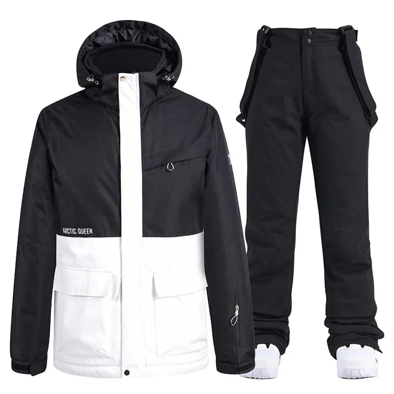 Unisex set nepromokavé zimní lyžařské bundy a kalhot — hřejivost do -30°C