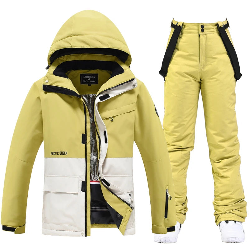 Unisex set nepromokavé zimní lyžařské bundy a kalhot — hřejivost do -30°C