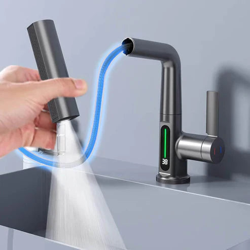 Bateria kuchenna Watermaster z wyciąganą wylewką — obrót o 360° i elastyczny wąż