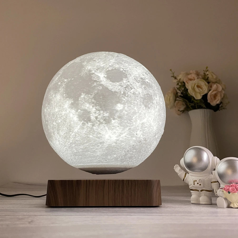 Lewitująca lampa księżycowa — magnetyczna, unosząca się i obracająca lampa