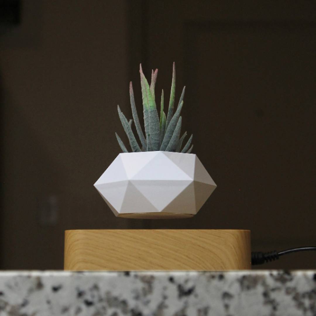 Lewitująca doniczka bonsai — magnetyczna, obracająca się o 360° donica