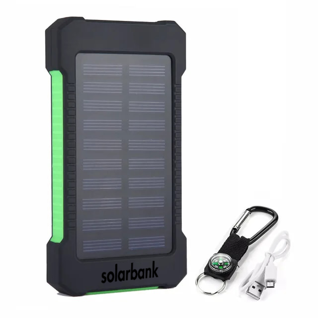 20000mAh Solar-Powerbank — Tragbares Notladegerät