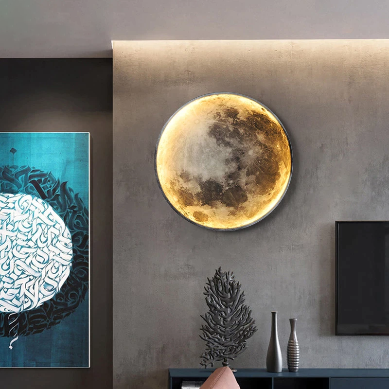 NovaLume Moon Glow LED-lampa — Integrerad dimmerstyrning, jämn månliknande finish