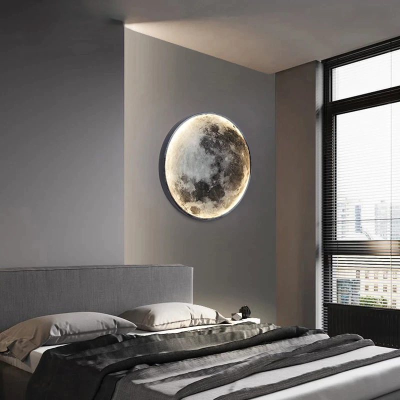 NovaLume Moon Glow LED-lampa — Integrerad dimmerstyrning, jämn månliknande finish
