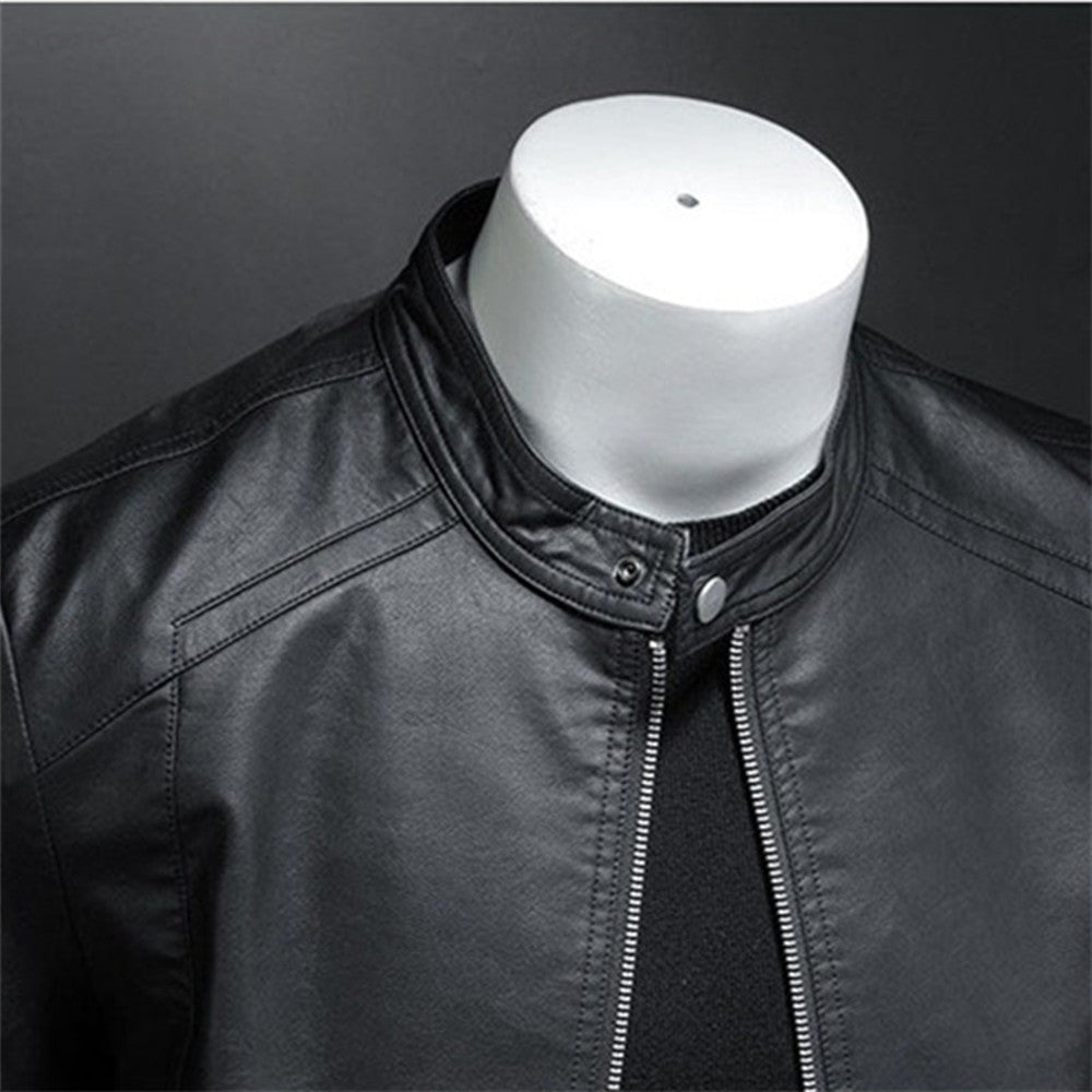 Dan Anthony læderjakke i motorcykelstil — stilrent bikerlook
