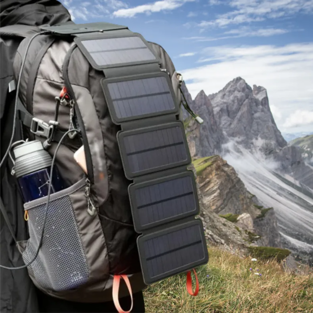Baterie externă solară portabilă SunPeak — design compact pliabil
