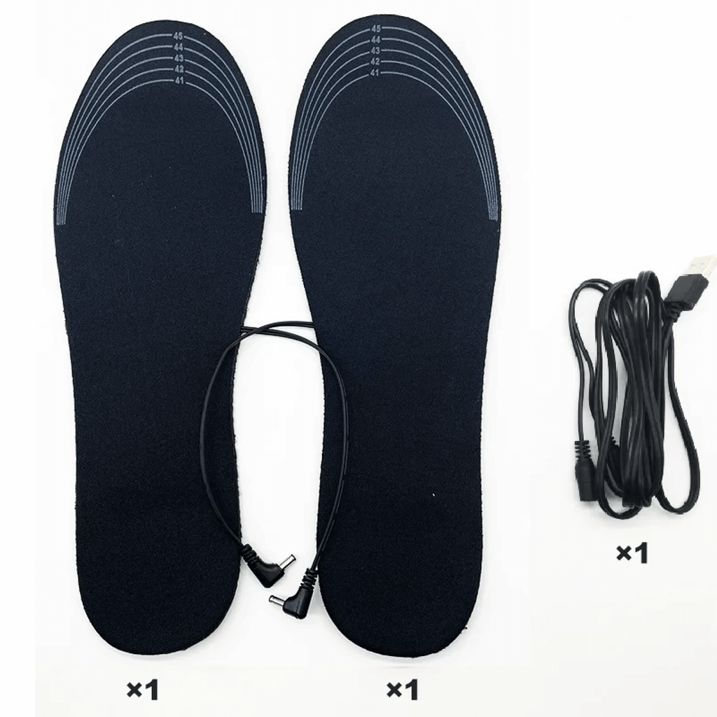 Rechargeable Heated Boot Insoles — Dual Heating Elements, Bulk-Free Fit