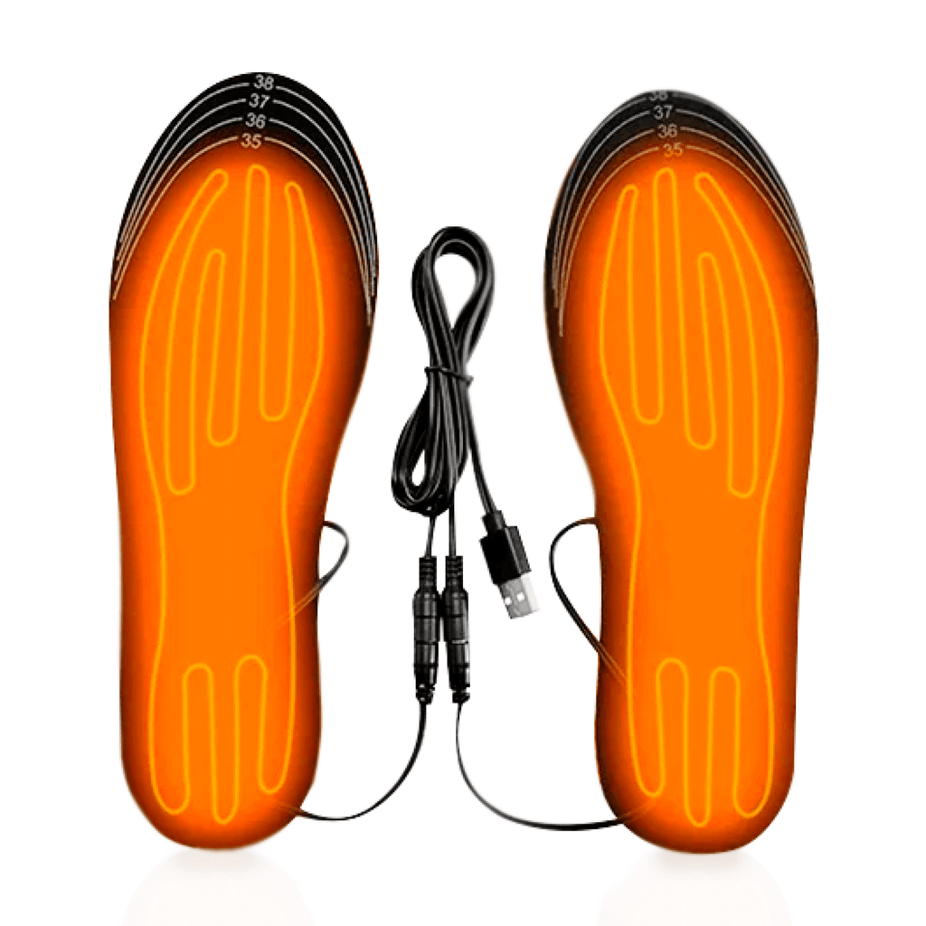 Rechargeable Heated Boot Insoles — Dual Heating Elements, Bulk-Free Fit