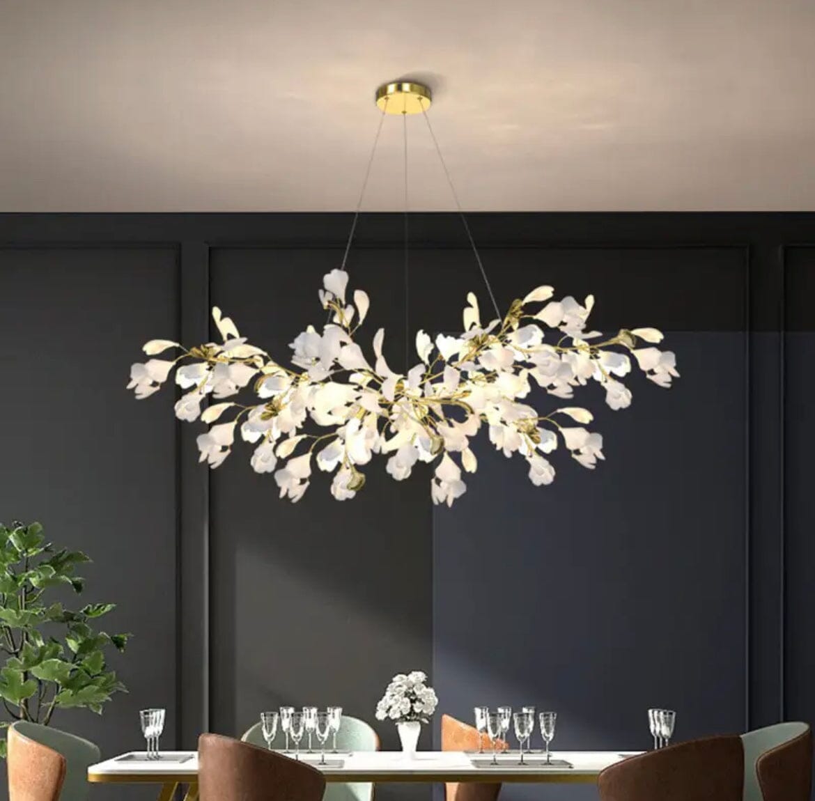 Keramický lustr Petal — stmívatelné LED svítidlo