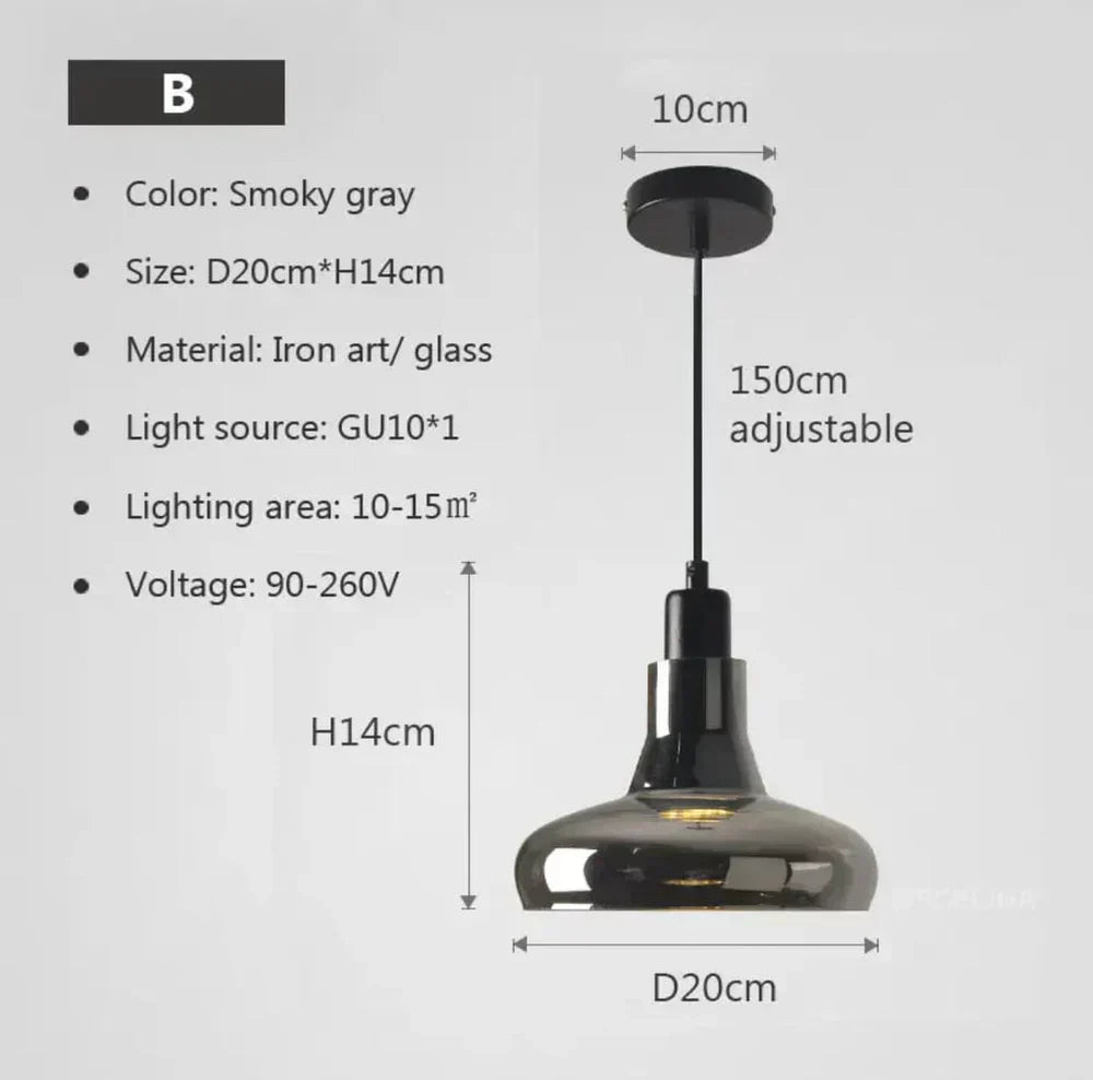 LumiNova Pendelleuchten mit Glas für zeitgemäße Loft-Wohnzimmer