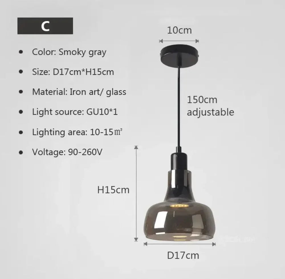 LumiNova Pendelleuchten mit Glas für zeitgemäße Loft-Wohnzimmer