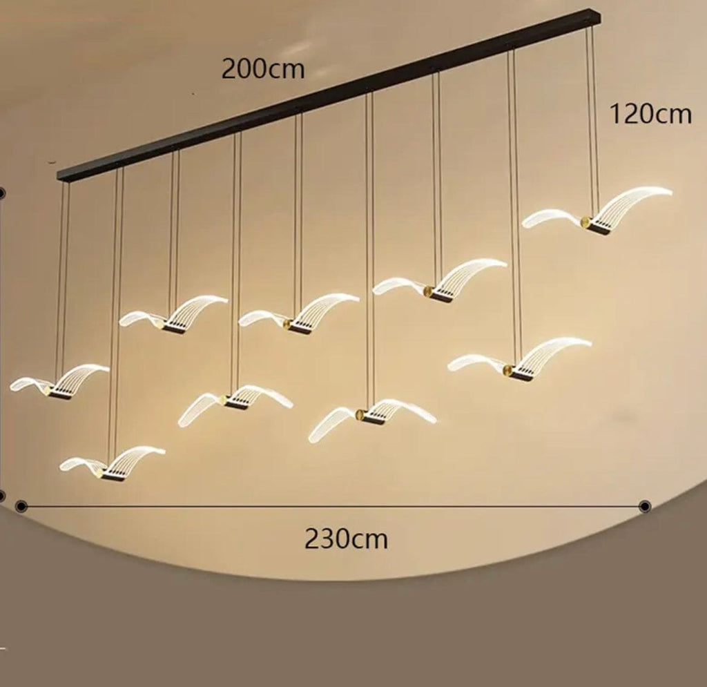 Marinell Copper Dining Chandelier With Seagull-Inspired Design