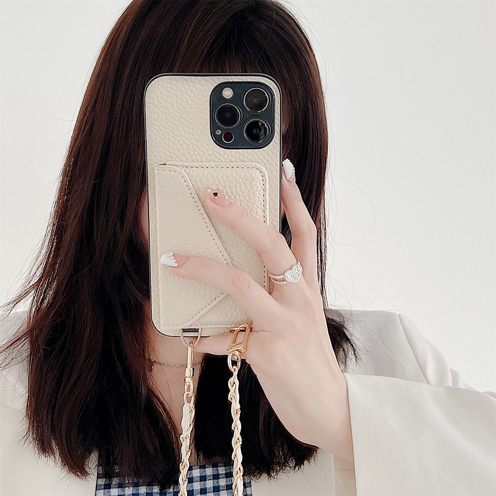 Étui portefeuille Celeste pour iPhone — Coque protectrice avec rangement pour cartes
