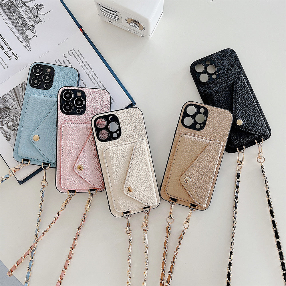 Étui portefeuille Celeste pour iPhone — Coque protectrice avec rangement pour cartes