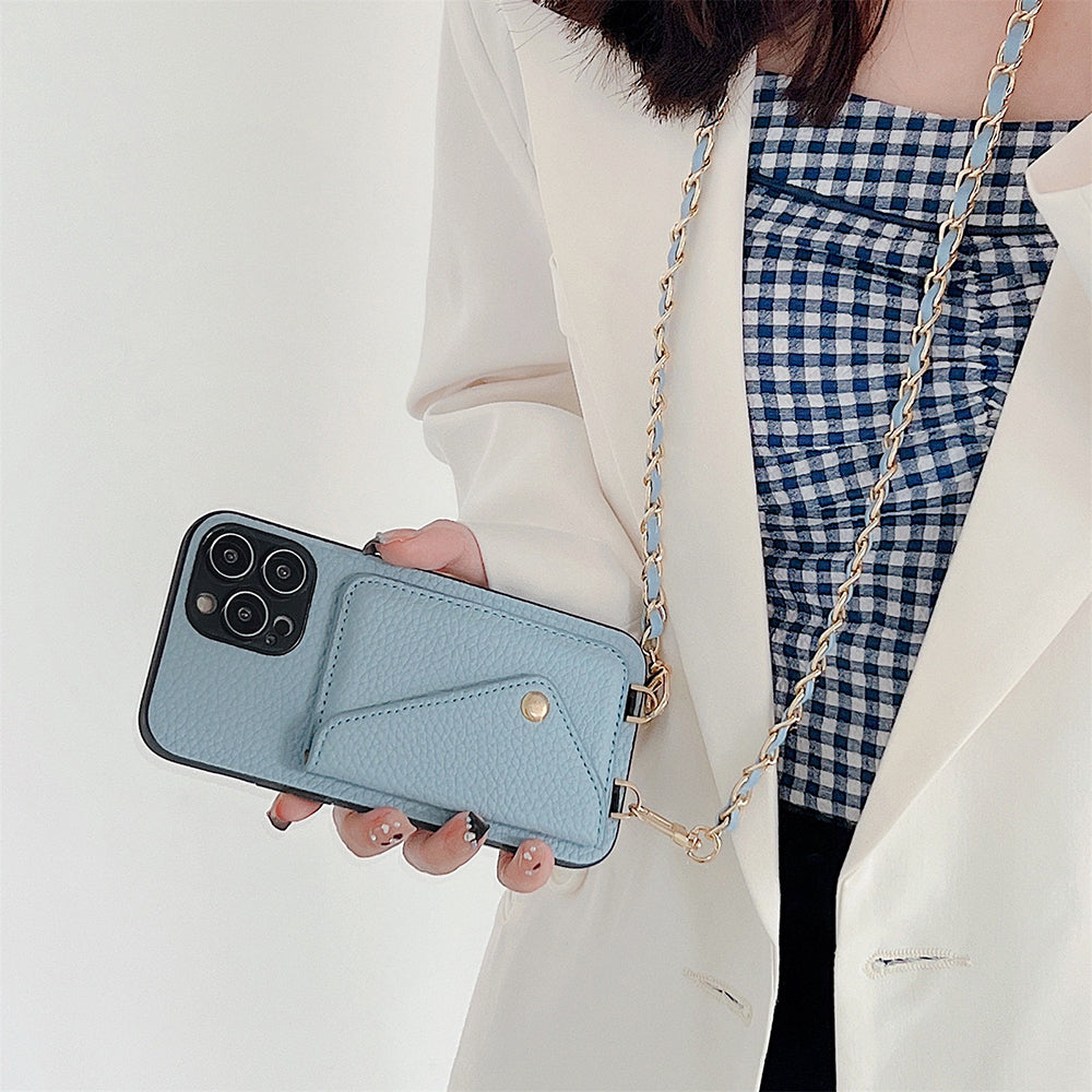 Étui portefeuille Celeste pour iPhone — Coque protectrice avec rangement pour cartes