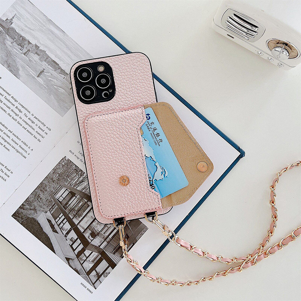 Étui portefeuille Celeste pour iPhone — Coque protectrice avec rangement pour cartes