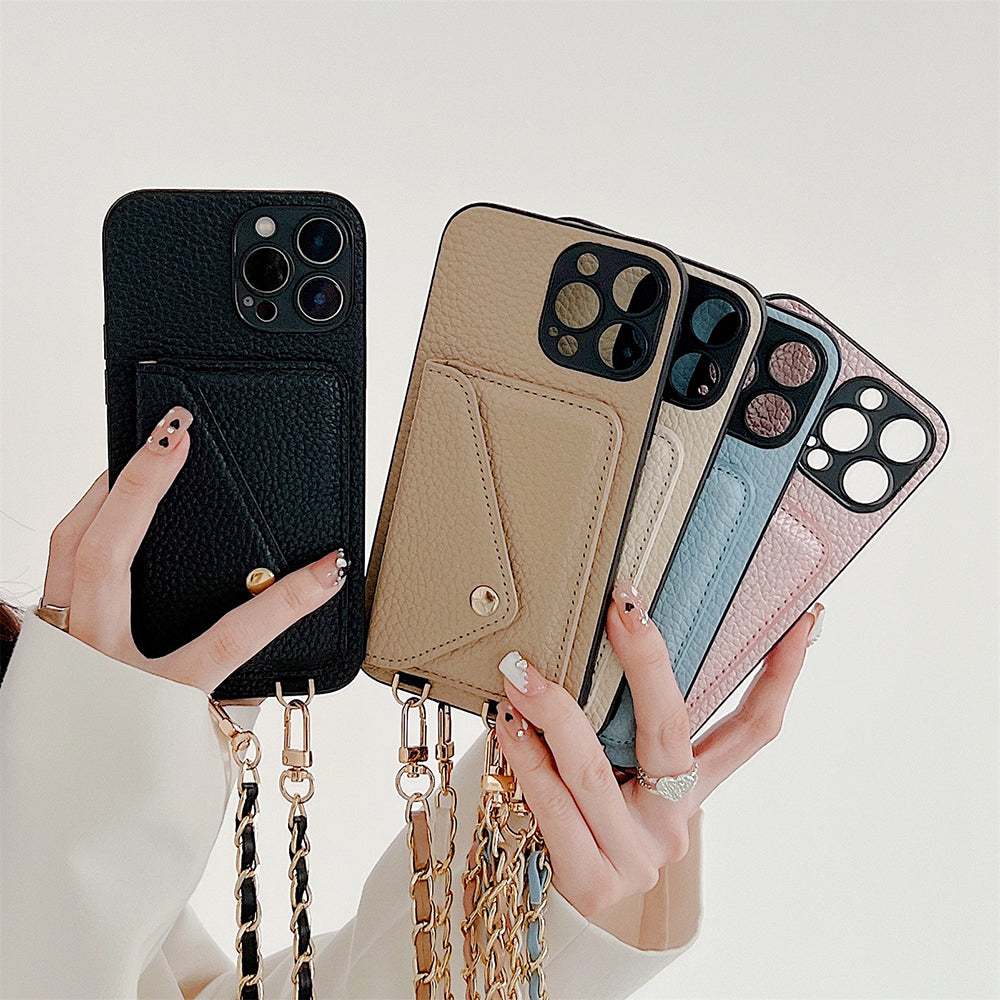 Étui portefeuille Celeste pour iPhone — Coque protectrice avec rangement pour cartes