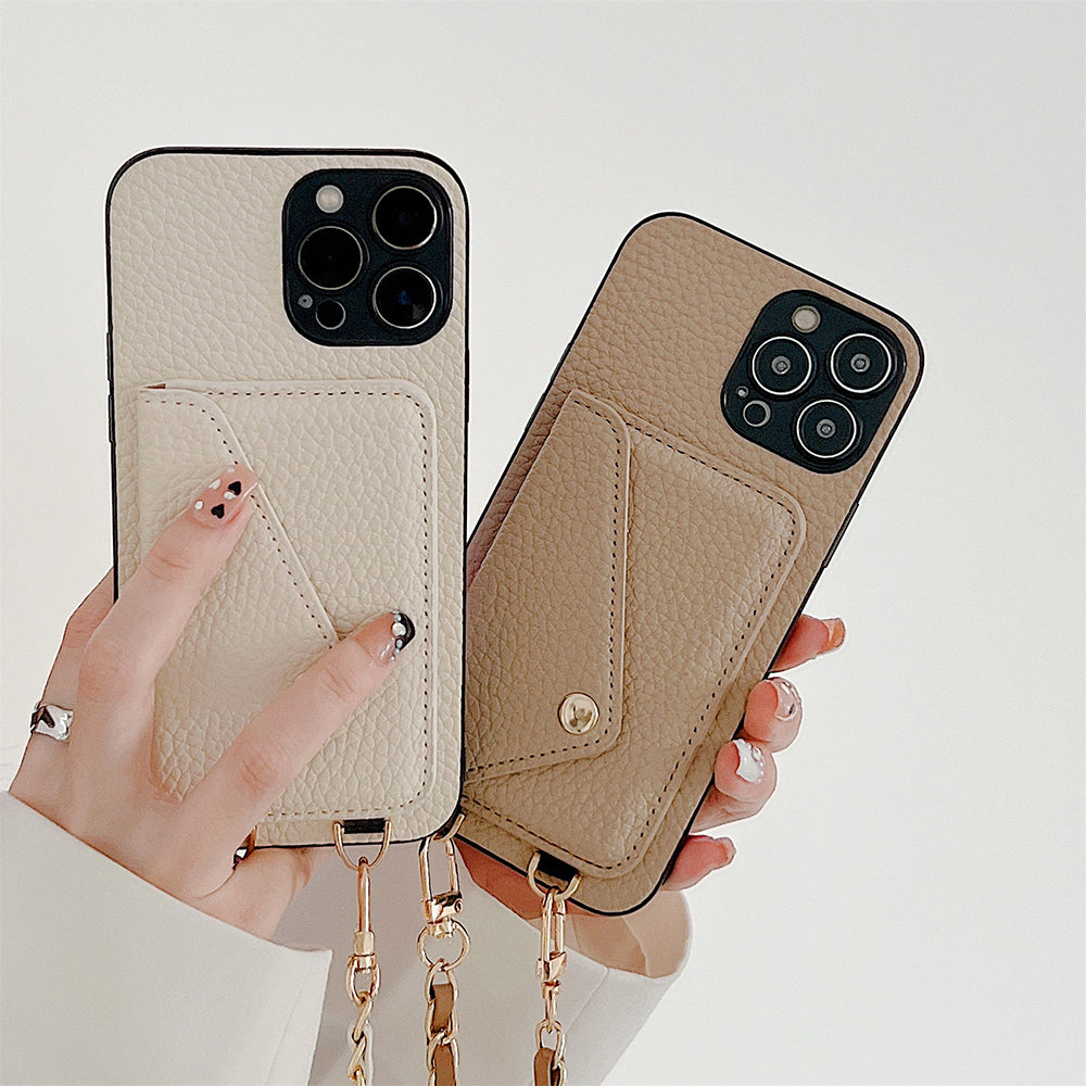 Étui portefeuille Celeste pour iPhone — Coque protectrice avec rangement pour cartes