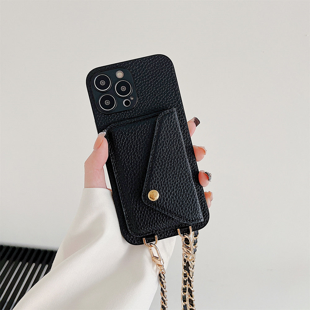 Étui portefeuille Celeste pour iPhone — Coque protectrice avec rangement pour cartes