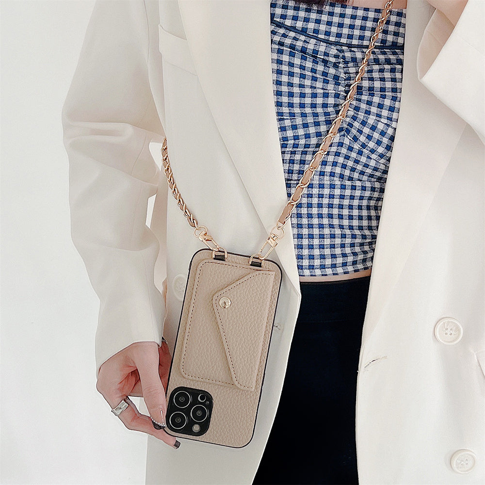 Étui portefeuille Celeste pour iPhone — Coque protectrice avec rangement pour cartes