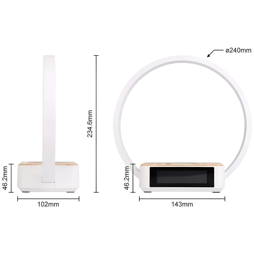 3-in-1 Table Lamp – Wireless Charging, Alarm Clock & Touch Control | Filindra