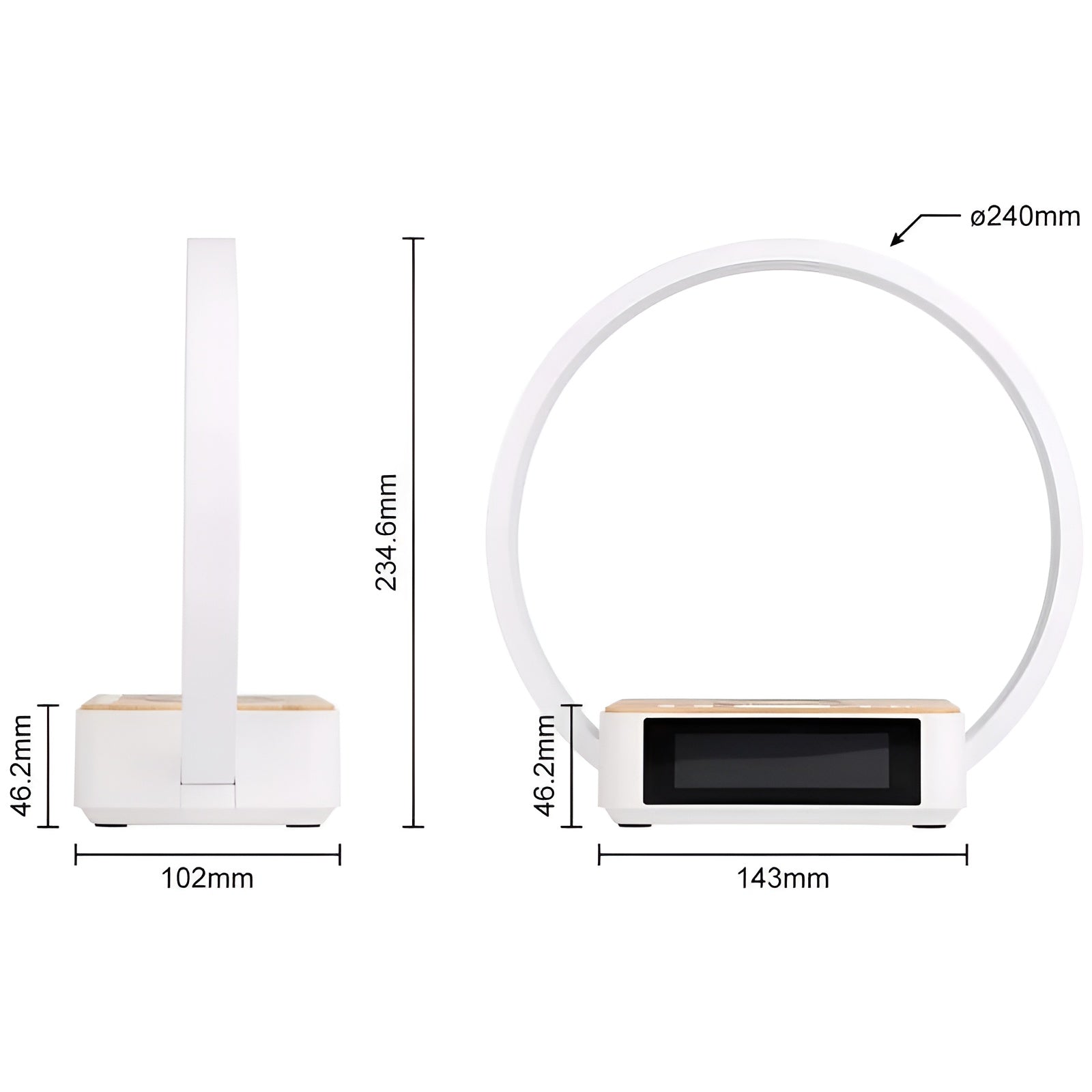 3-in-1 Table Lamp – Wireless Charging, Alarm Clock & Touch Control | Filindra