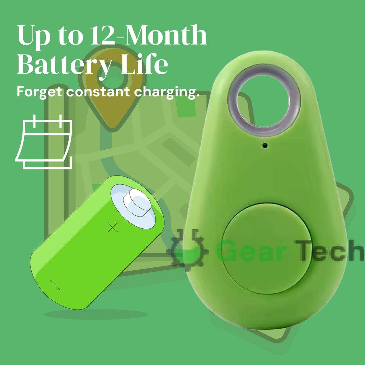 Kirra waterdichte gps-tracker voor honden — realtime locatie-updates, compatibel met Zoek mijn