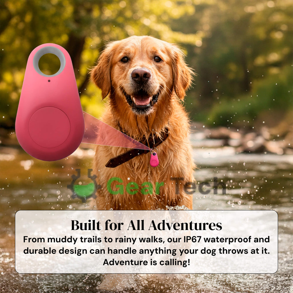 Kirra waterdichte gps-tracker voor honden — realtime locatie-updates, compatibel met Zoek mijn