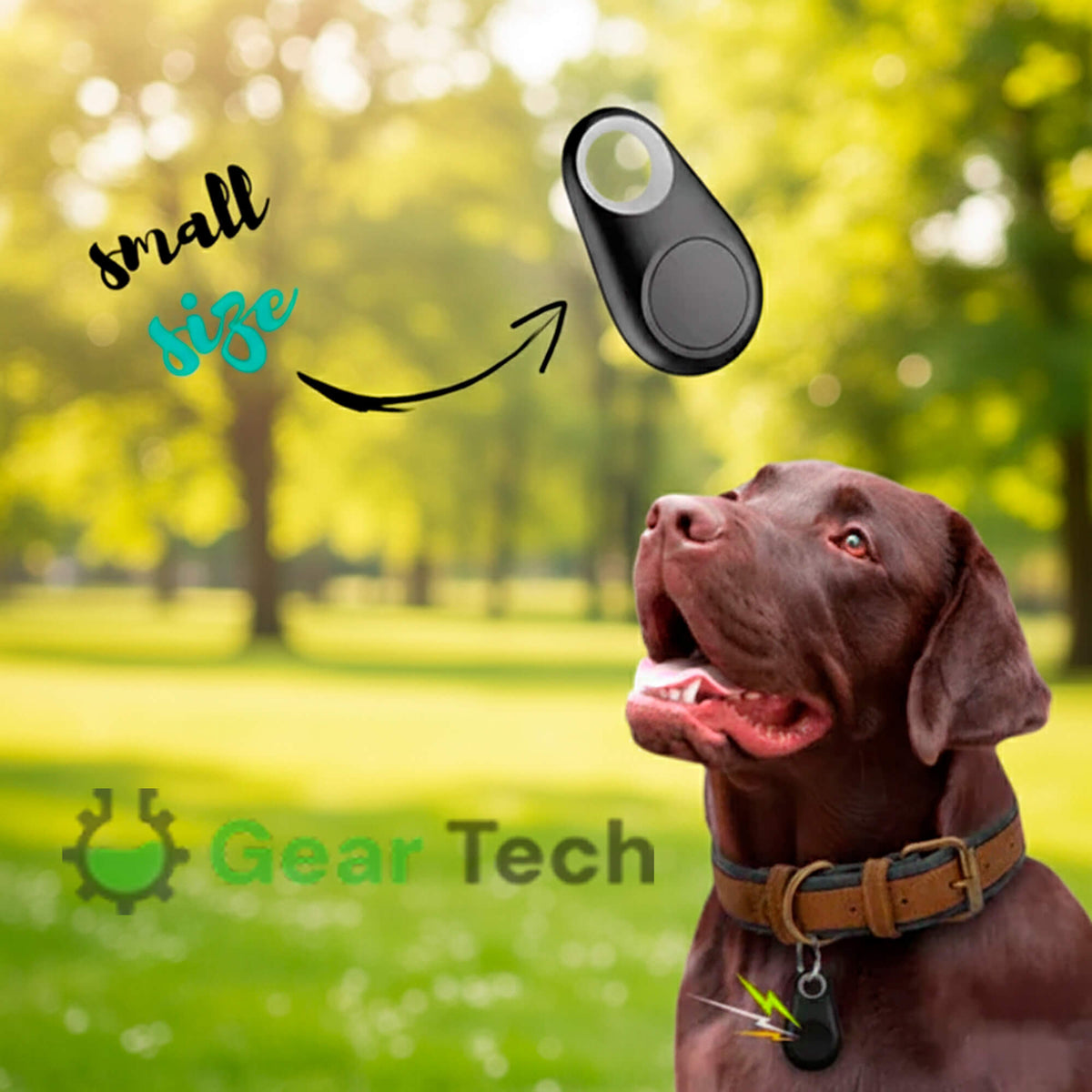 Kirra waterdichte gps-tracker voor honden — realtime locatie-updates, compatibel met Zoek mijn