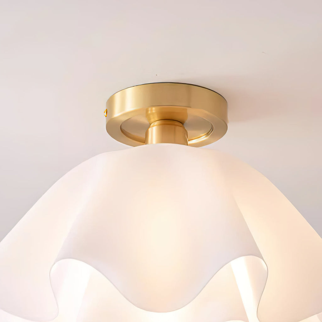 Contemporary Folded Ceiling Light — Acrylic Copper E27 LED