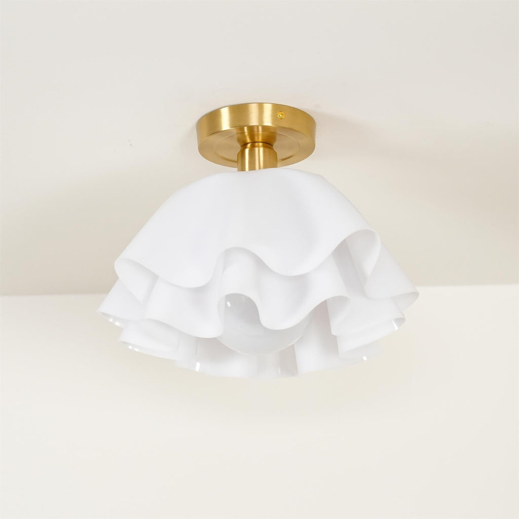 Contemporary Folded Ceiling Light — Acrylic Copper E27 LED