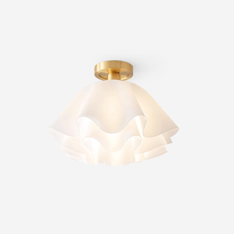 Contemporary Folded Ceiling Light — Acrylic Copper E27 LED