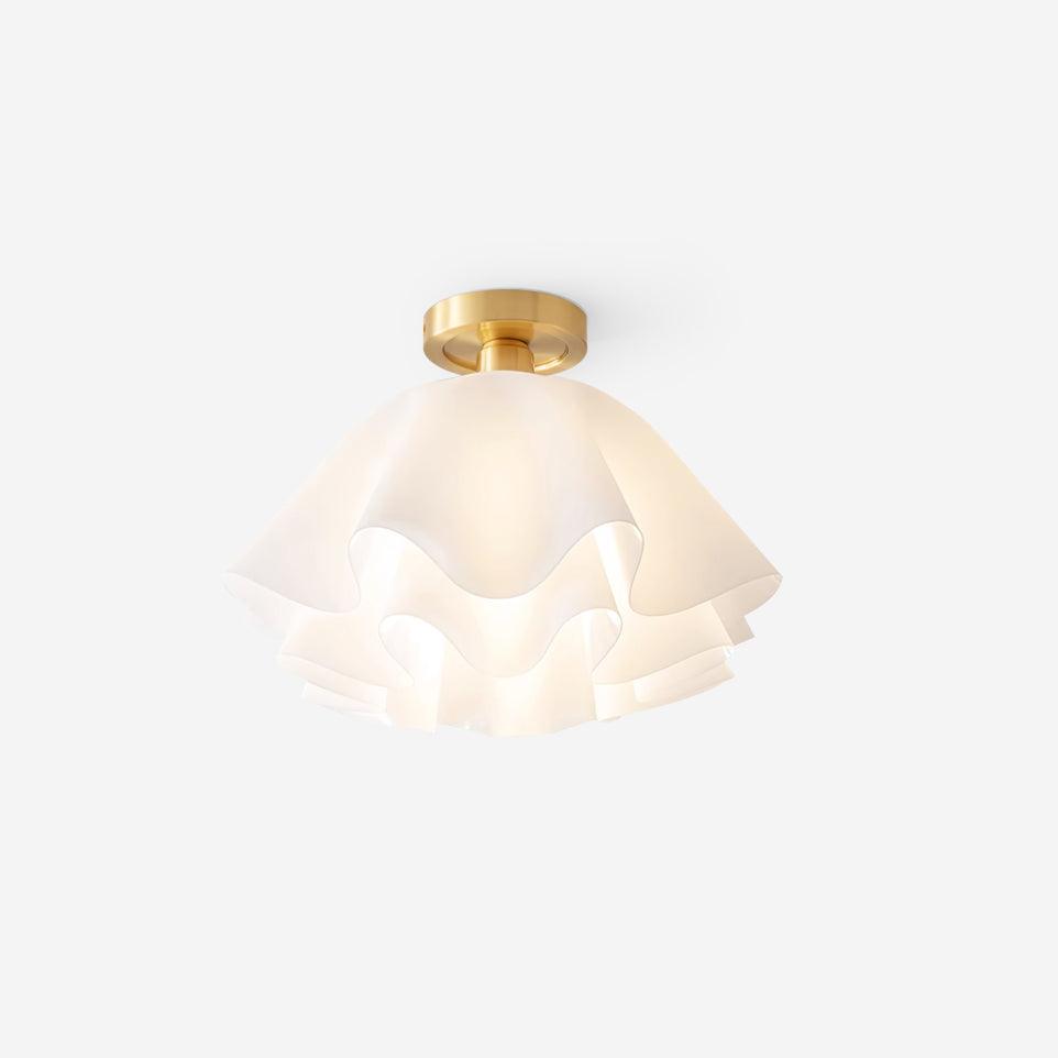 Contemporary Folded Ceiling Light — Acrylic Copper E27 LED