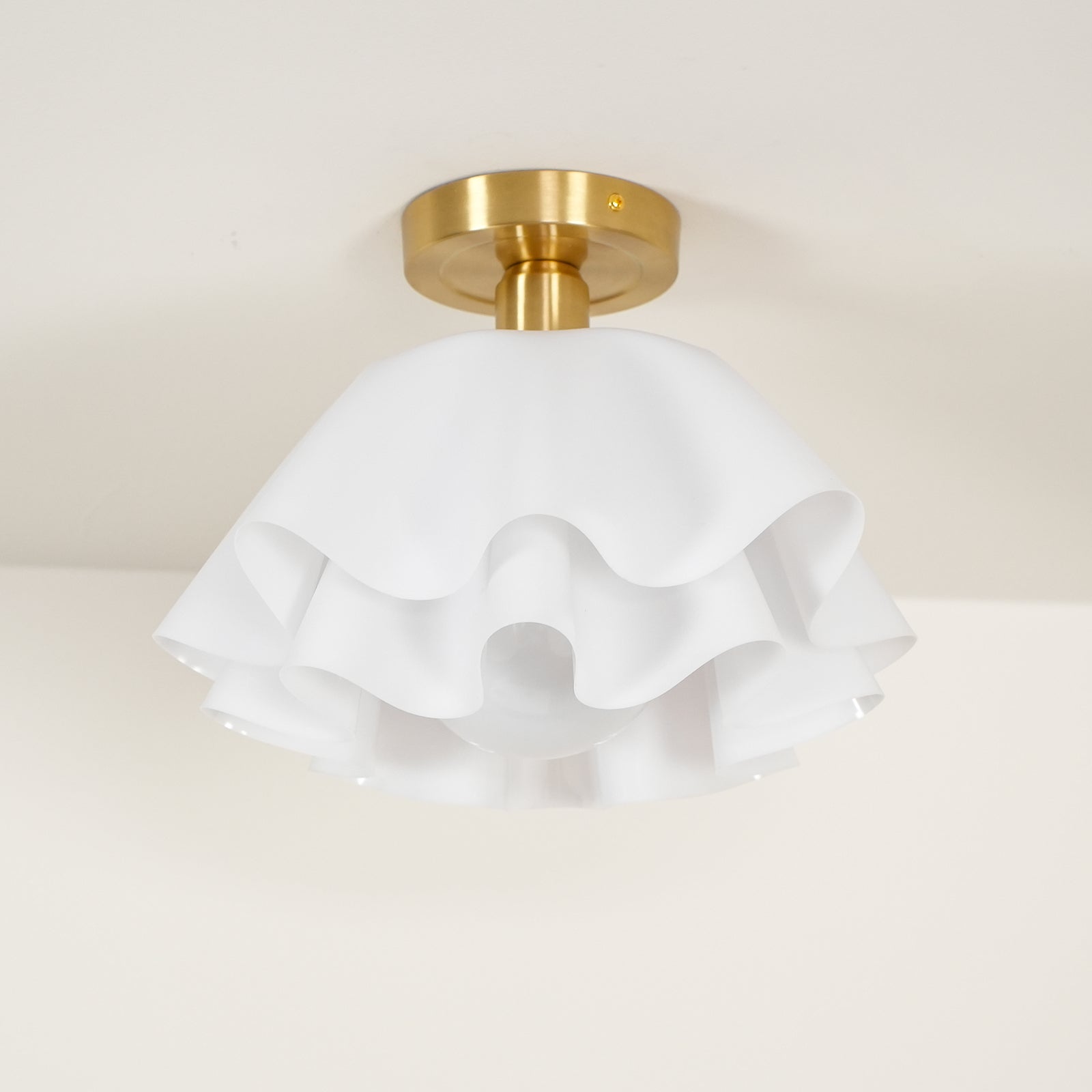 Contemporary Folded Ceiling Light — Acrylic Copper E27 LED