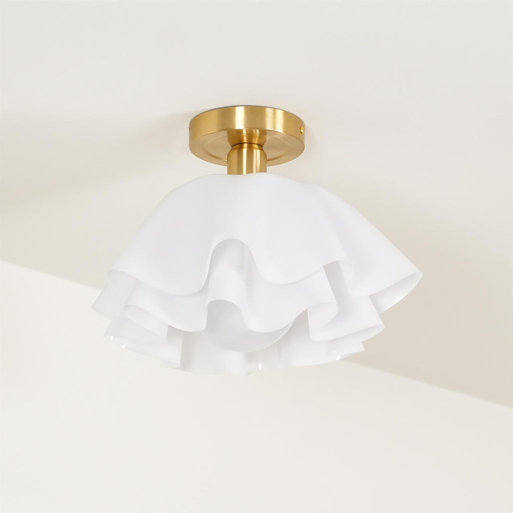 Contemporary Folded Ceiling Light — Acrylic Copper E27 LED