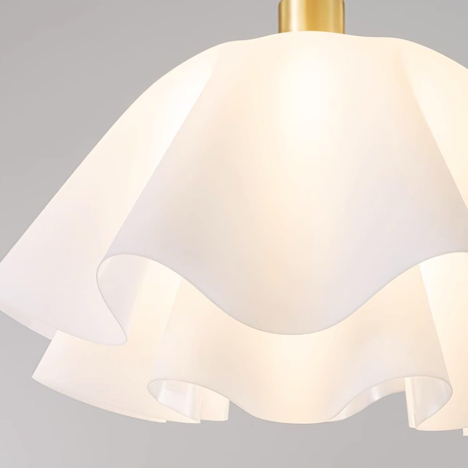 Contemporary Folded Ceiling Light — Acrylic Copper E27 LED