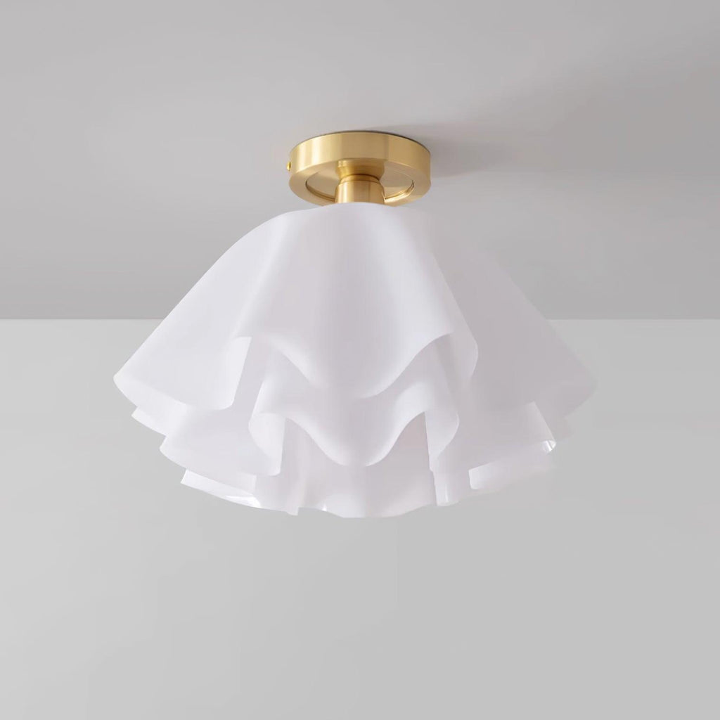Contemporary Folded Ceiling Light — Acrylic Copper E27 LED