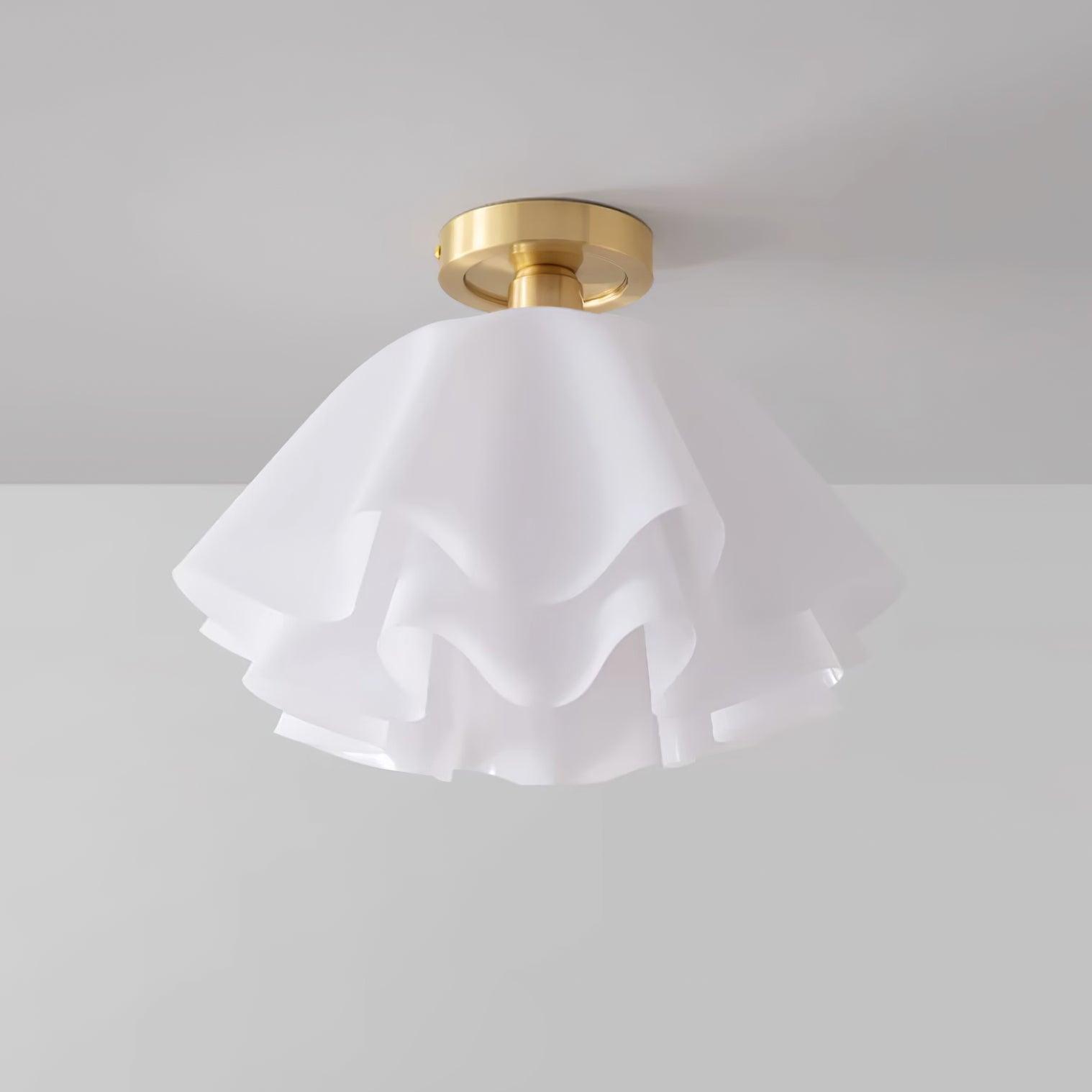 Contemporary Folded Ceiling Light — Acrylic Copper E27 LED