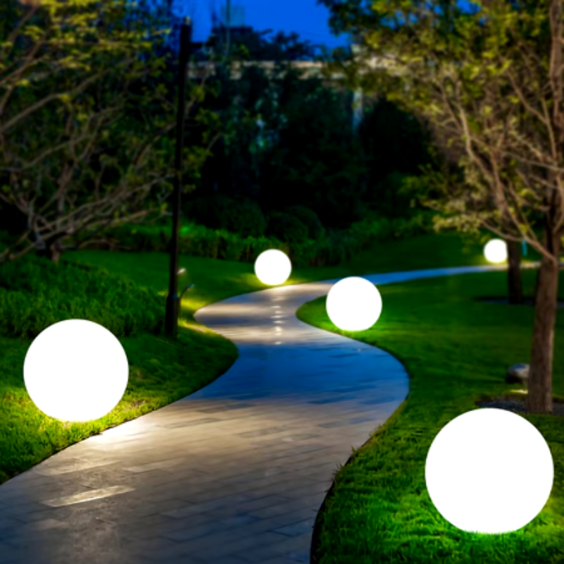 Luces solares impermeables en forma de esfera para jardín — Lámparas esféricas para exteriores
